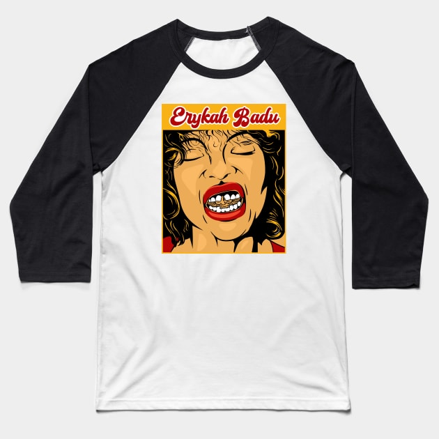 Erykah Badu Soul Baseball T-Shirt by The Dare